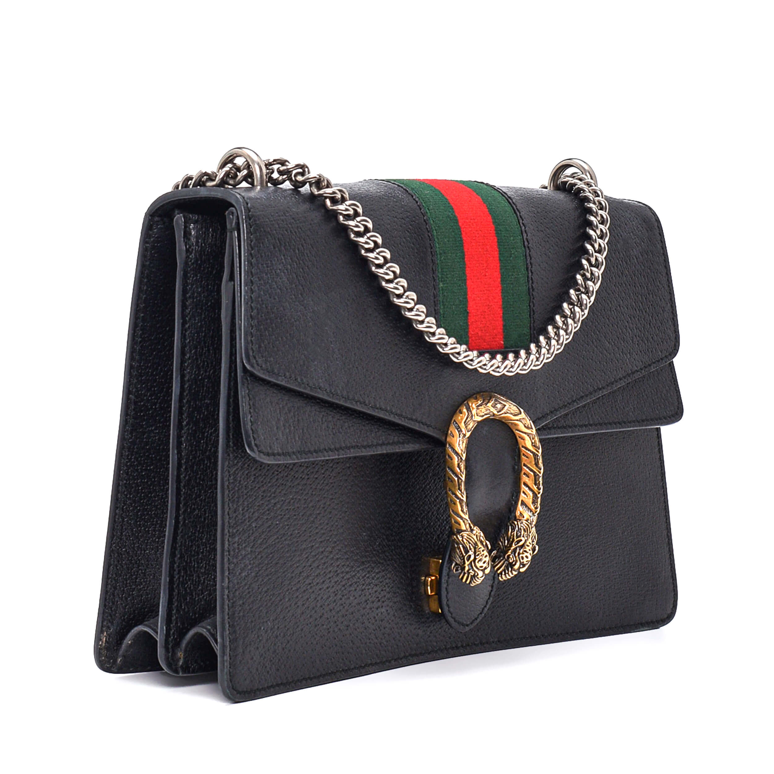 Gucci - Black Leather Large Dionysus Bag